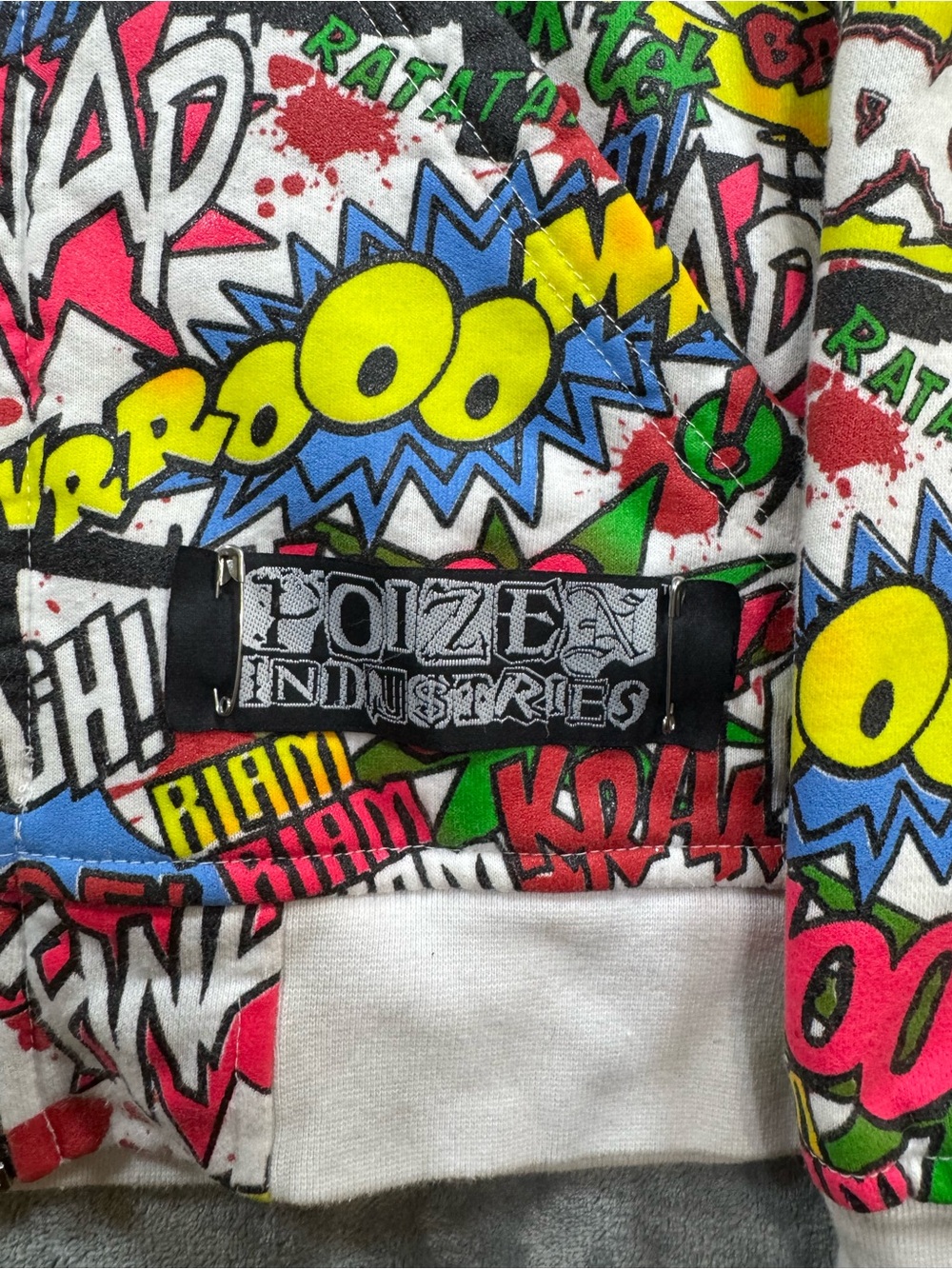 Graphic Comic-Print Hoodie Jacket - Multicolor - Picture 4 of 10
